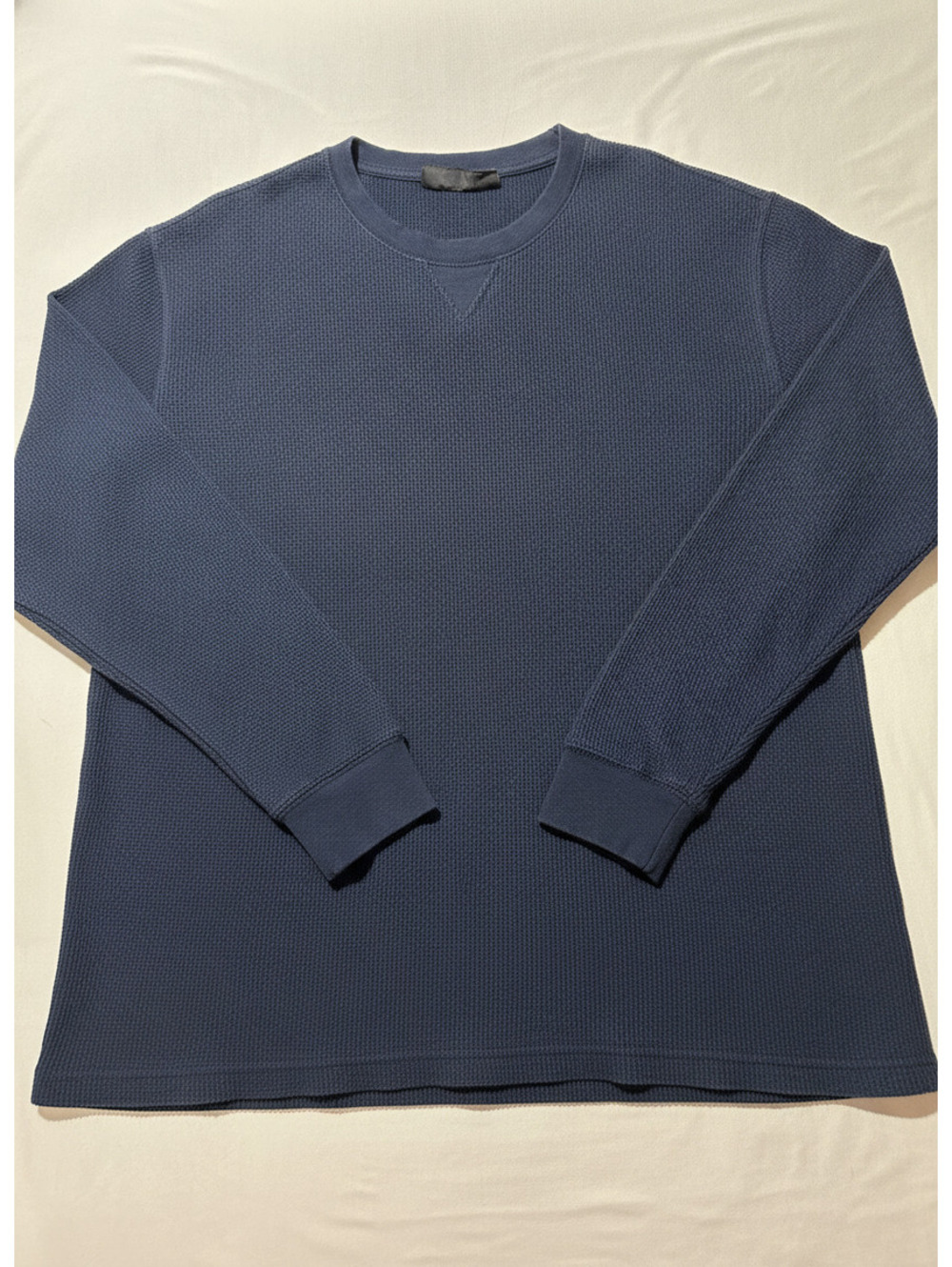 Craftsman XL Navy Blue Thermal Waffle Knit Long Sleeve Shirt